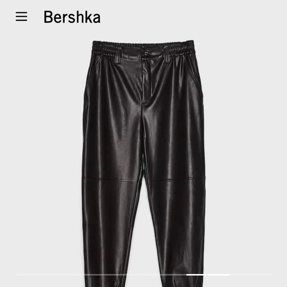 Bershka Faux Leather Jogger Pants - Picture 6 of 11
